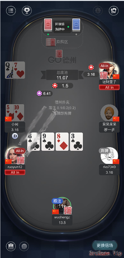Mã nguồn hệ thống Casino Texas Hold'em, API live phiên bản H5 đa ngôn ngữ