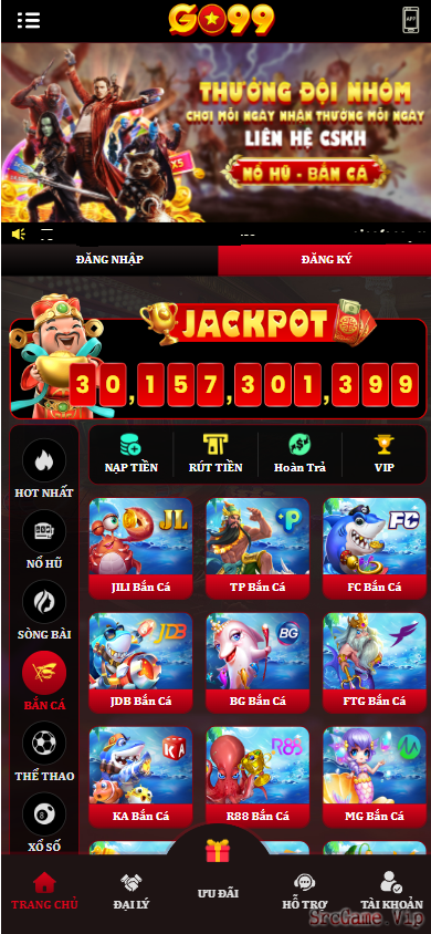 Mã nguồn Casino live sexy , thể thao Api, đá gà, Xổ số phiên bản GO99 tiếng việt