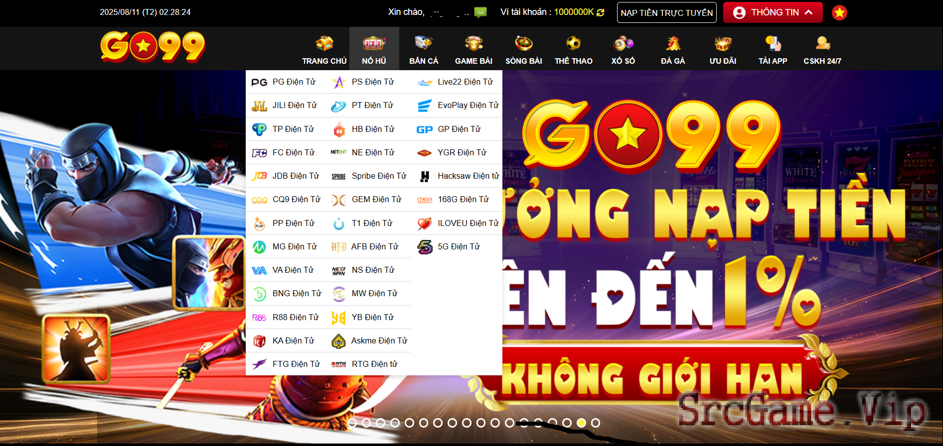 Mã nguồn Casino live sexy , thể thao Api, đá gà, Xổ số phiên bản GO99 tiếng việt