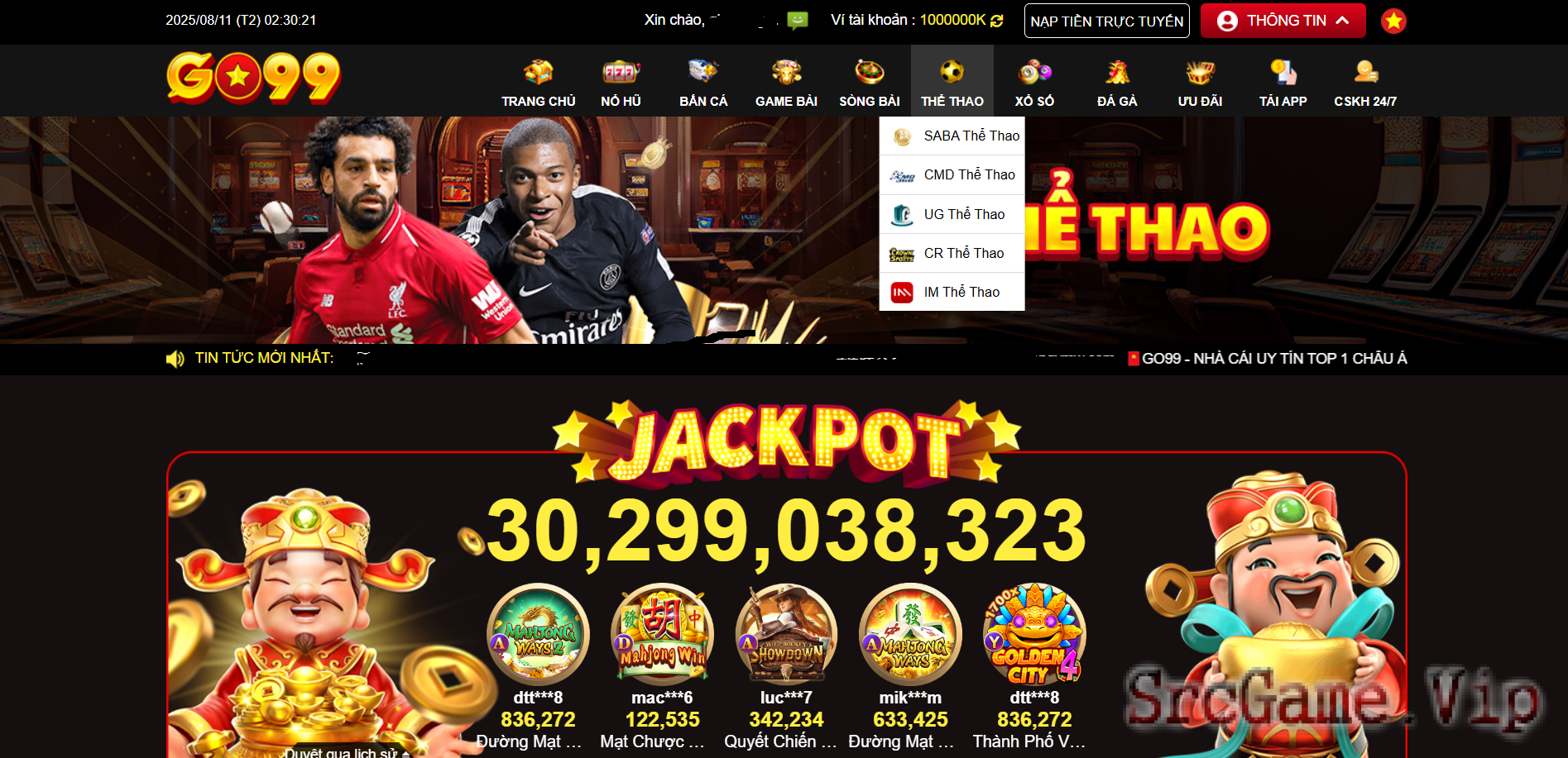 Mã nguồn Casino live sexy , thể thao Api, đá gà, Xổ số phiên bản GO99 tiếng việt