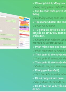 Mã nguồn Chatbot Chăm sóc khách hàng WhatsApp